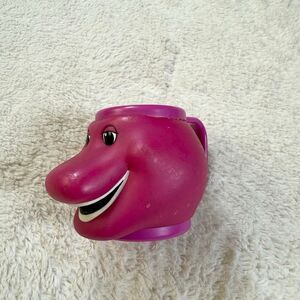 RARE Barney Purple Dinosaur Musical Kids Cup 3D Childs Mug Collectible Vintage